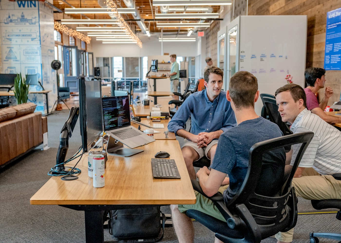 Busy scale-up office with a team building a growing business